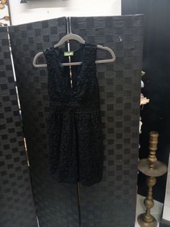 Maude Black Lace Mini Dress