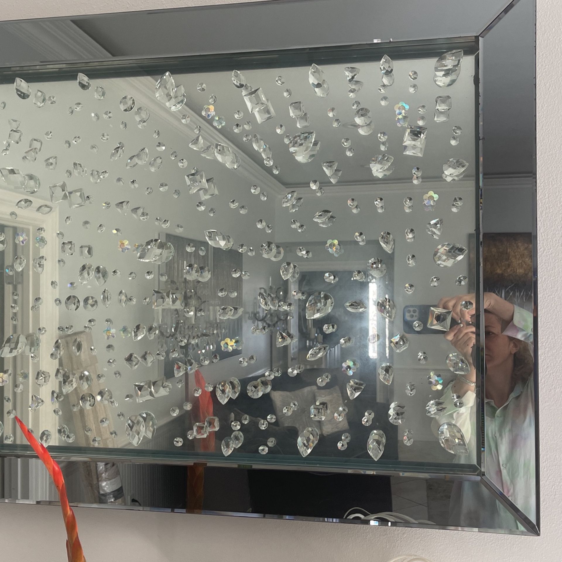 Crystal Mirror And Console Table