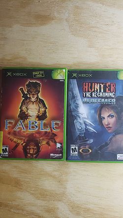 2 Pack Xbox Original/ Will work with Xbox 360. Fable, Hunter The Reckoning The Redemmer