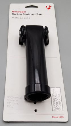 Brand New! Bontrager Carbon Seatmast Cap, 135mm x 5mm, Round Mast with Rotary Head Hardware. Fits all round mast Trek road bikes.