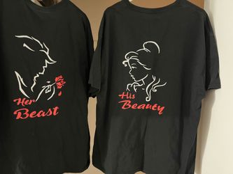 His & hers matching tshirts