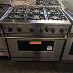 Viking 36”Wide New Open Box Stainless Steel Gas Range Stove 