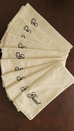 Linen monogramed "Guest" Napkins