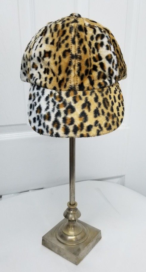 Leopard Faux Fur Baseball Cap