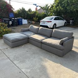 4 Pcs Modular Gray Cloud Couch Dupe