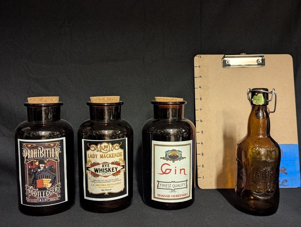 Antique Bottles With New Labels