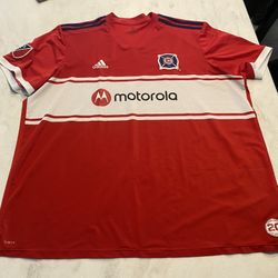 Adidas Chicago Fire 2018/19 Home Kit Soccer Jersey Mens 3XL Red Football Shirt