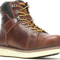 NEW SZ 13 Wide Wolverine Men I 90 Durashocks Work Boots Wedge 6" Safety Composite Toe Industrial Shoe