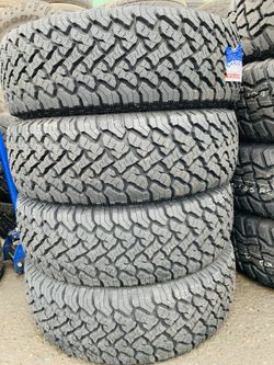Lt 265-75-16 All terrain tires 10 ply E load range. Free installation