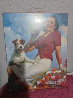 Vintage Coca-Cola Advertising Print on Board