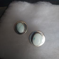 Sterling Silver Natural Turqoise Earrings