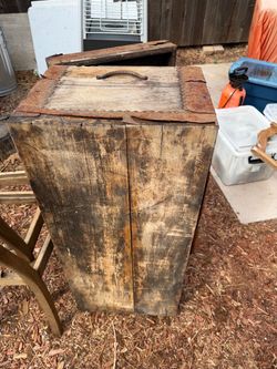 Antique  Wood Trunk