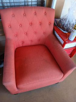 Set of orange chairs