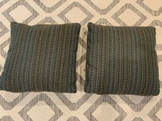 2 Blue & Green Throw Pillows