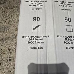 STRECH WRAP  18" 80GA 1500' CLEAR 4rl/ CA