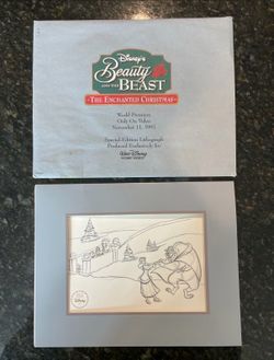 Disney's Beauty & the Beast: The Enchanted Christmas Special Edition Lithograph