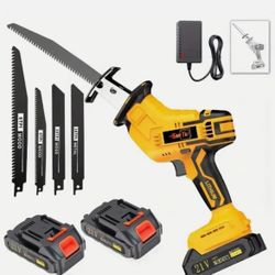 Lithium Cordless Reciprocating Saw for Wood, PVC, Metal Cutting, Outdoor Use