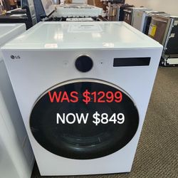 7.4 Cu. Ft. Vented Stackable Smart Electric Dryer In White With Turbo Wash