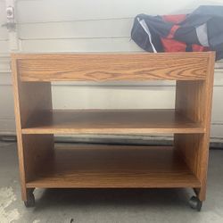 Rolling Wood Cubby on Wheels