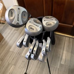 COMPLETE GOLF SET IRONS WOODS DRIVER WEDGES PUTTER BAG