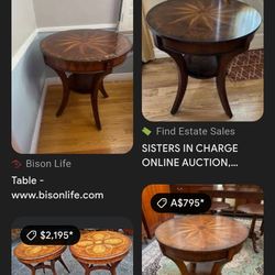 2 nice tables  antic