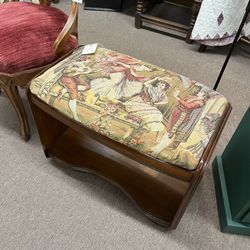 1896 Antique Tapestry Stool