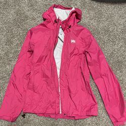 Pink Helly Hanson Women’s Rain Jacket, Medium