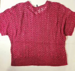 Womens woven burgundy/ wine colored blouse size: 1X