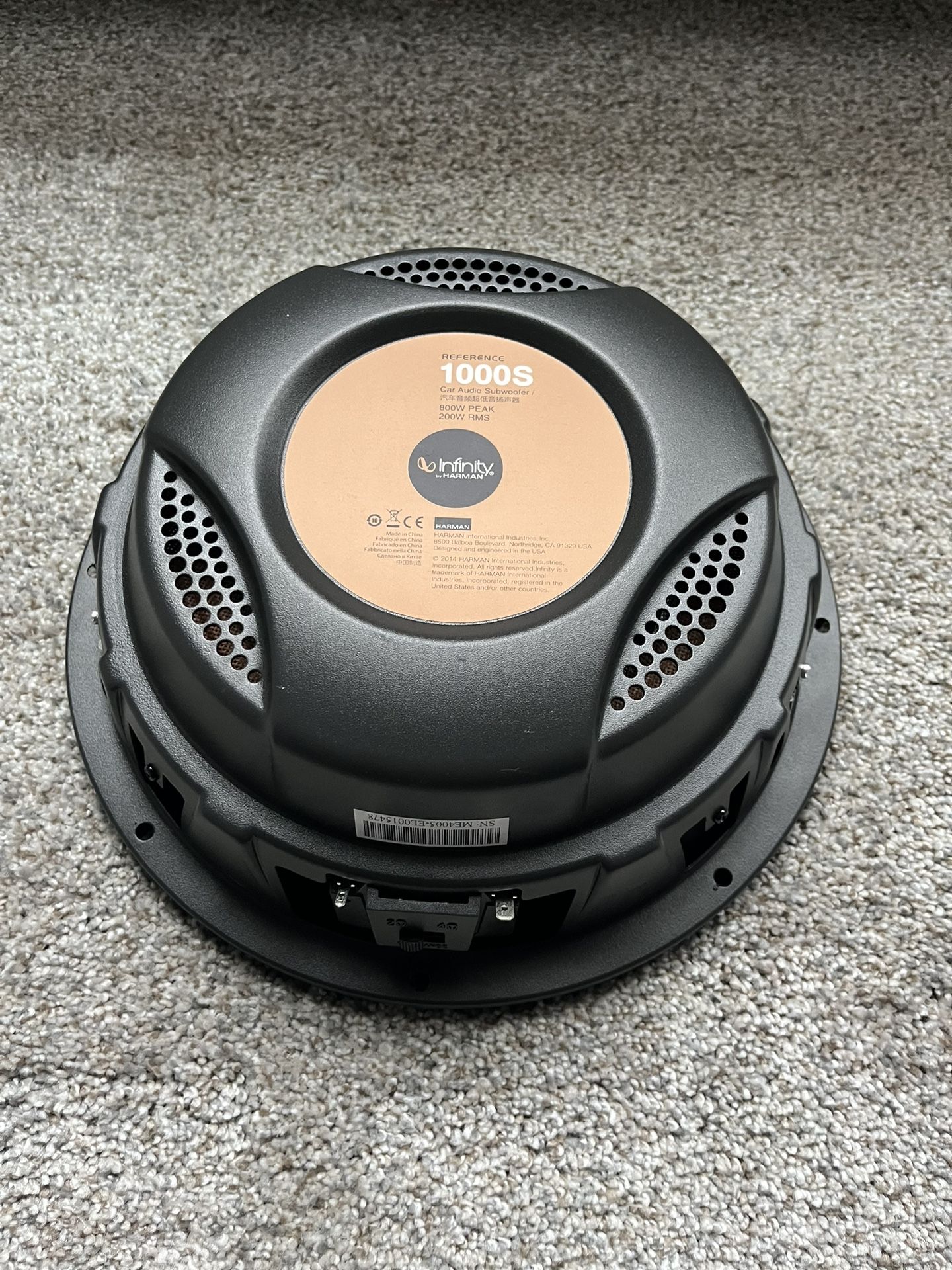 thumbnail image 2 of Infinity REF1000S 10 Inch Shallow Mount Car Subwoofer - Selectable 2 Or 4 Ohm 2 of 11