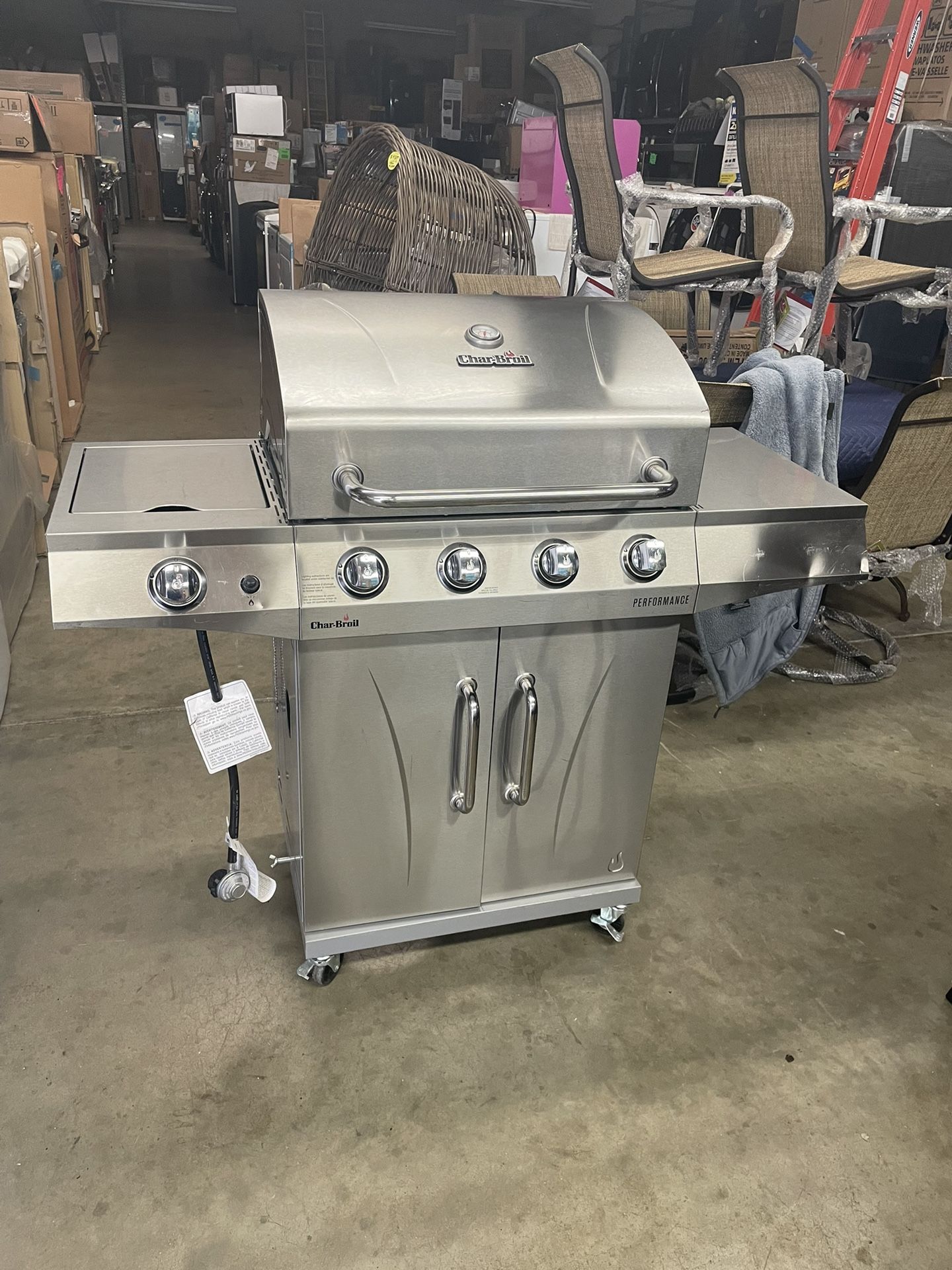 Bbq Grill Gas Propane Charbroil With Side Burner