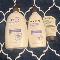 Aveeno Stress Relief Body Wash , Lotion Face Cream