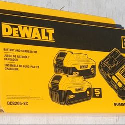 Brand New in Box, DeWalt Battery & Charger Kit DCB205-2C