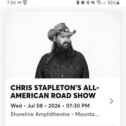 Chris Stapleton,  Mountain view July 8th