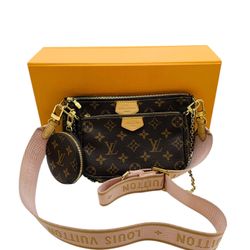 Louis Vuitton Multi Pochette Accessories Shoulder Bag Canvas Brown USA