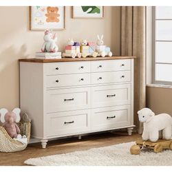 Kids Dresser With 8 Drawers, White