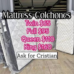 New Mattresses  Twin mattress Full mattress Queen mattress  King mattress  Colchones nuevos  Beds 