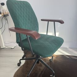 Velvet green desk chair