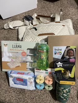 Diaper bag plus baby items