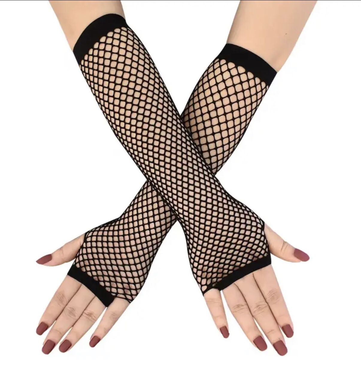 Gothic Fishnet Gloves - Punk Gloves For Women - Emo Black Gloves For Ladies