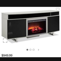 TV STAND AND FIREPLACE WITH HEATER 