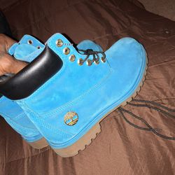 Blue Suede Timberland Boots 7.5