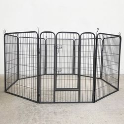 Brand New $105 Dog 8-Panel Playpen, Each Panel 40” Tall X 32” Wide Heavy Duty Pet Exercise Fence Crate Kennel Gate 