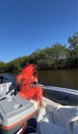 Inflatable Boat With Motor Like New