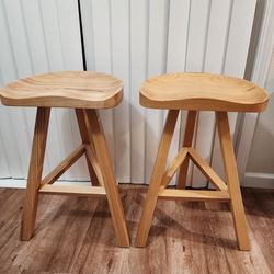 Two Wooden Stools 