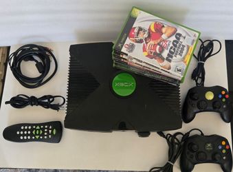 Original Xbox Console Bundle 8 Games CIB Controllers Cables Tested Working Lot