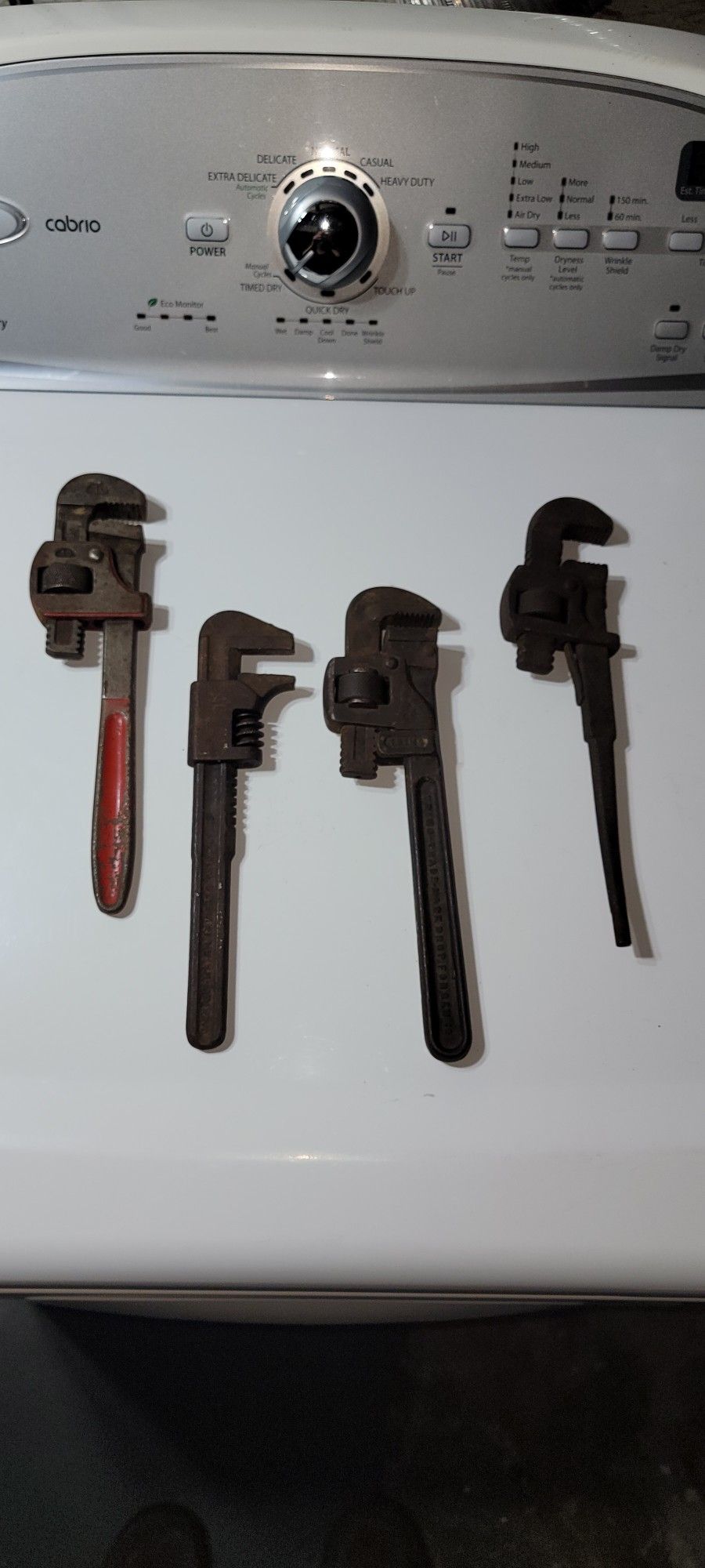 4 Old Pipe Wrenches