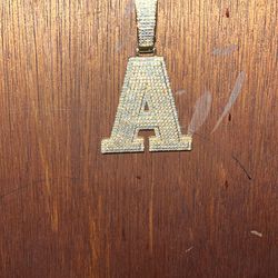 Letter A chain gold