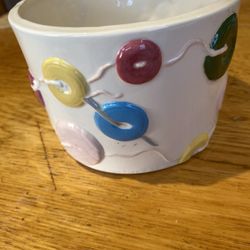 Ceramic Decorative Bowl – Raised Button Design
