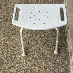 Equate Shower Seat/Bench and Bath Stool, 350lbs Capacity, White