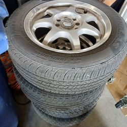 Wheels an tires 4x100 195/60r15 15inch cracked tires